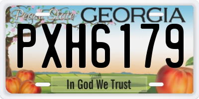 GA license plate PXH6179