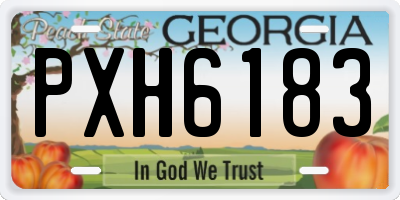 GA license plate PXH6183