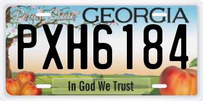 GA license plate PXH6184