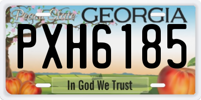 GA license plate PXH6185