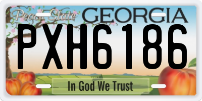 GA license plate PXH6186