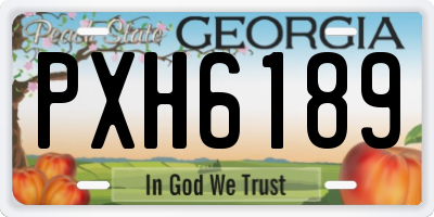 GA license plate PXH6189