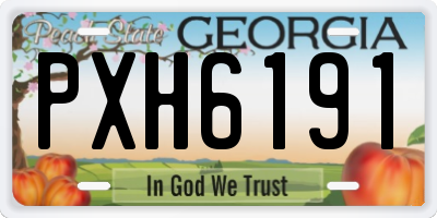 GA license plate PXH6191