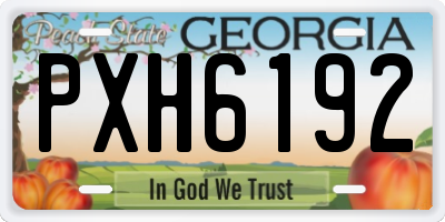 GA license plate PXH6192