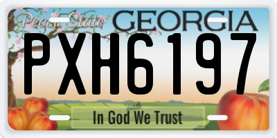 GA license plate PXH6197