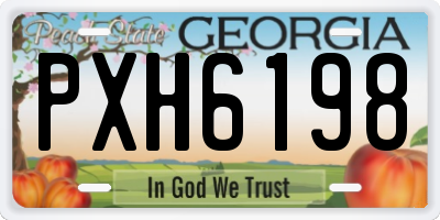 GA license plate PXH6198
