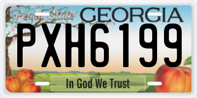 GA license plate PXH6199