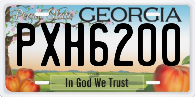 GA license plate PXH6200