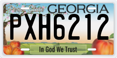 GA license plate PXH6212