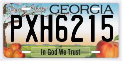 GA license plate PXH6215