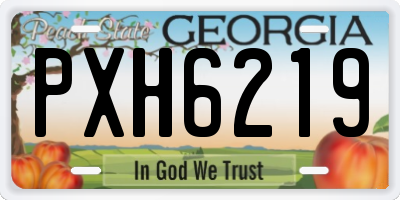 GA license plate PXH6219