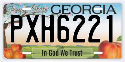 GA license plate PXH6221