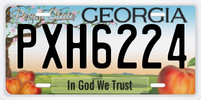 GA license plate PXH6224