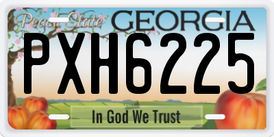 GA license plate PXH6225