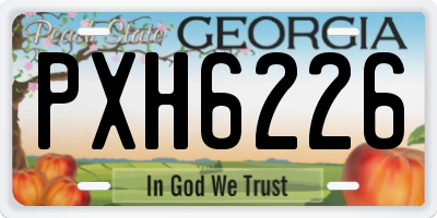 GA license plate PXH6226