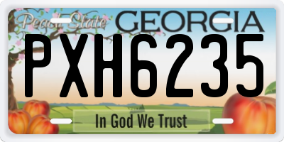 GA license plate PXH6235