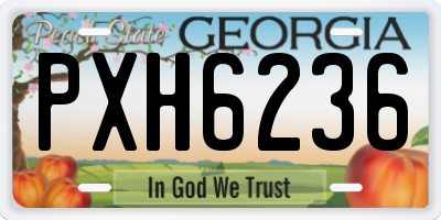 GA license plate PXH6236