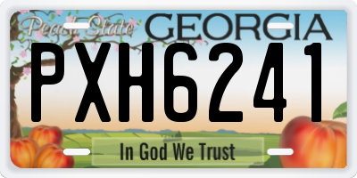 GA license plate PXH6241