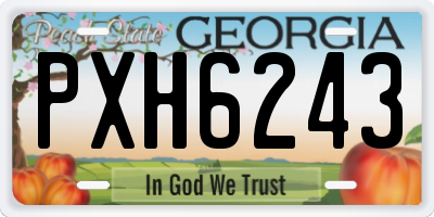 GA license plate PXH6243