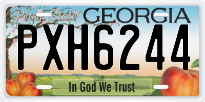 GA license plate PXH6244