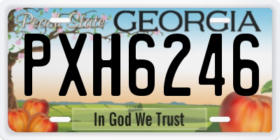 GA license plate PXH6246