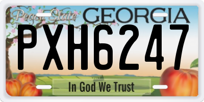 GA license plate PXH6247