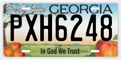 GA license plate PXH6248