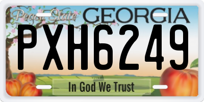 GA license plate PXH6249
