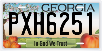 GA license plate PXH6251