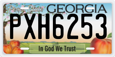 GA license plate PXH6253