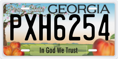 GA license plate PXH6254