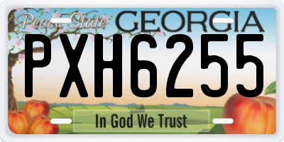 GA license plate PXH6255