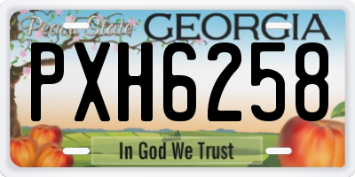 GA license plate PXH6258