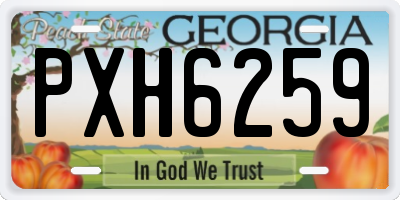GA license plate PXH6259