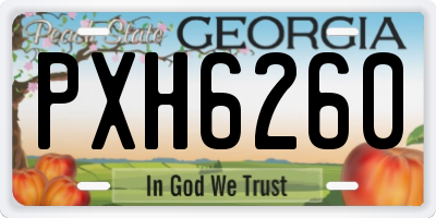 GA license plate PXH6260