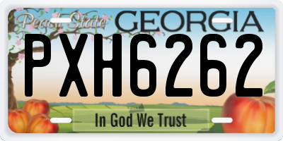 GA license plate PXH6262