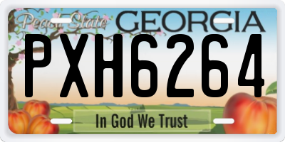 GA license plate PXH6264