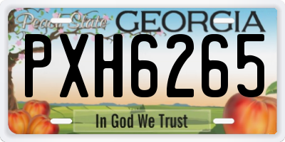 GA license plate PXH6265