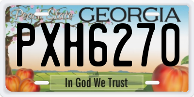 GA license plate PXH6270