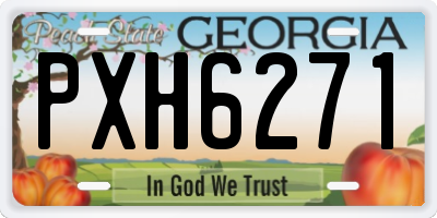 GA license plate PXH6271