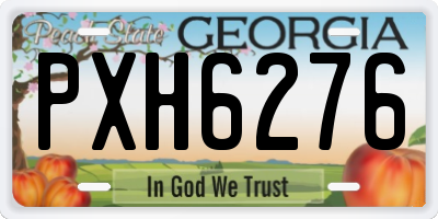 GA license plate PXH6276