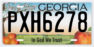 GA license plate PXH6278