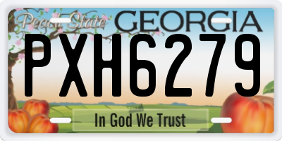 GA license plate PXH6279