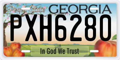 GA license plate PXH6280