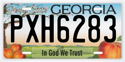 GA license plate PXH6283