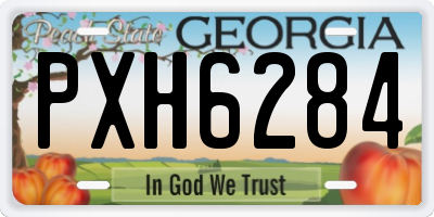GA license plate PXH6284