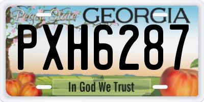 GA license plate PXH6287