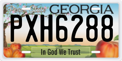 GA license plate PXH6288