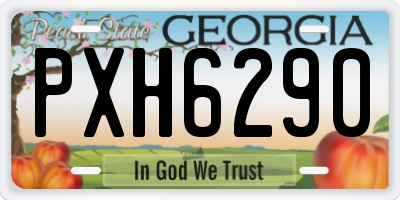 GA license plate PXH6290