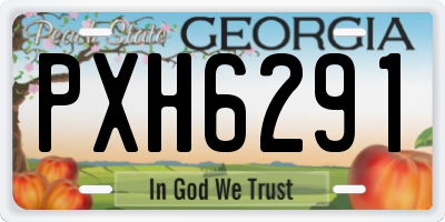 GA license plate PXH6291